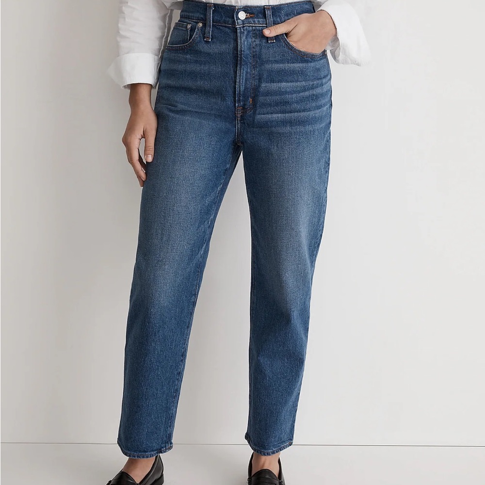Madewell “ the perfect vintage straight jean in mayfield wash “